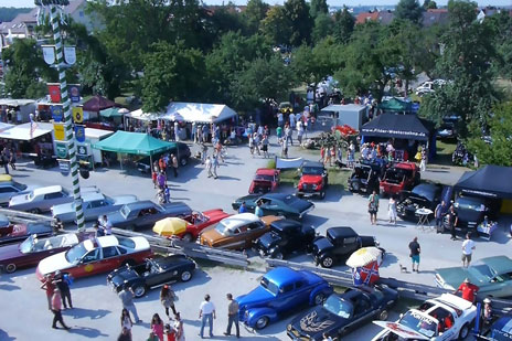 Outdoor Luftbildaufnahme einer Veranstaltung